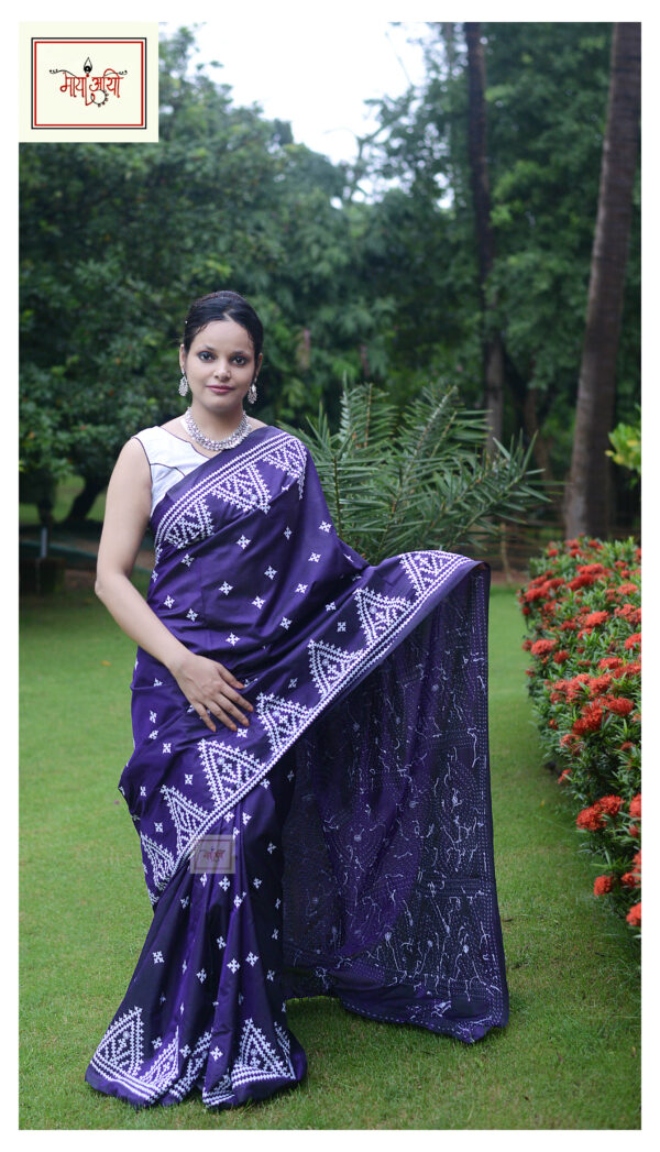 Blended Bangalore Silk Gujarati Work Saree