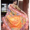 Pure Zari Tussar All Over Nakshi Kantha Work Saree - Image 2