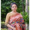 Pure Zari Tussar All Over Nakshi Kantha Work Saree